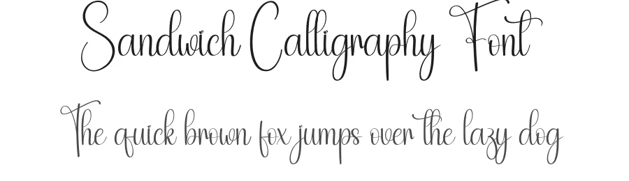 Sandwich Calligraphy Font by creativeletter — Script Handwritten Font