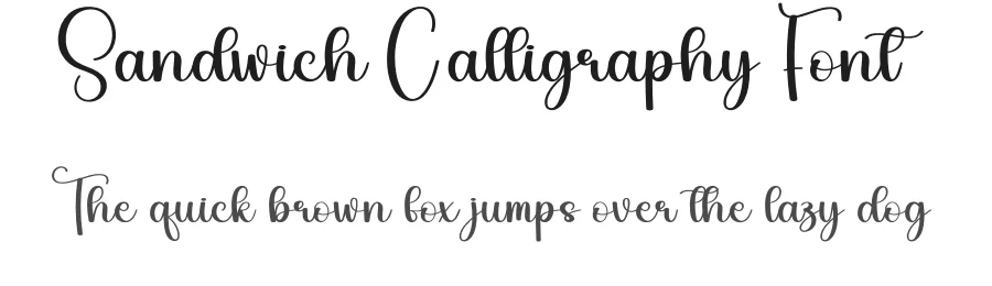 Sandwich Calligraphy Font by creativeletter — Script Handwritten Font