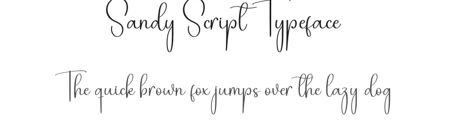 Sandy Script Typeface by andikastudio — Script Handwritten Font
