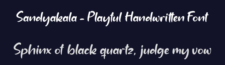 Sandyakala – Playful Handwritten Font by perspectype — Script Handwritten Font — thumbnail 2