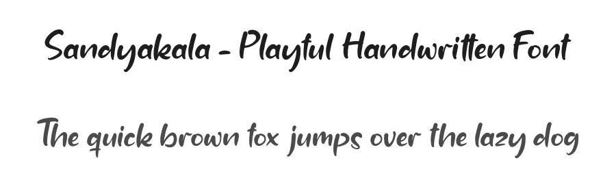Sandyakala – Playful Handwritten Font by perspectype — Script Handwritten Font