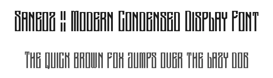 Saneoz || Modern Condensed Display Font by ErmediaStudio — Decorative Font