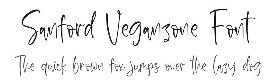 Sanford Veganzone Font by glorytype — Script Handwritten Font