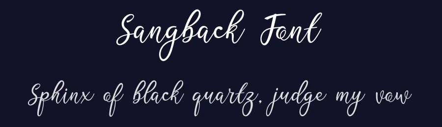 Sangback Font by [email protected] — Script Handwritten Font — thumbnail 2