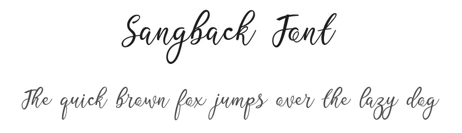 Sangback Font by [email protected] — Script Handwritten Font