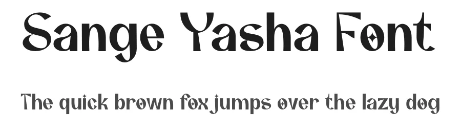 Sange Yasha Font by Maiko Hatta — Decorative Font