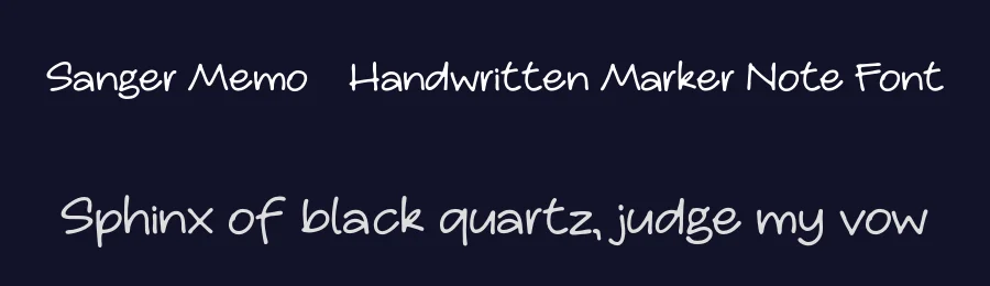 Sanger Memo – Handwritten Marker Note Font by afkaristudio — Display Font — thumbnail 2