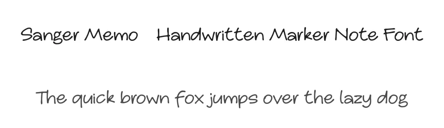 Sanger Memo – Handwritten Marker Note Font by afkaristudio — Display Font