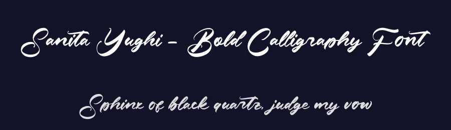 Sanita Yughi – Bold Calligraphy Font by letterenastudios — Script Handwritten Font — thumbnail 2
