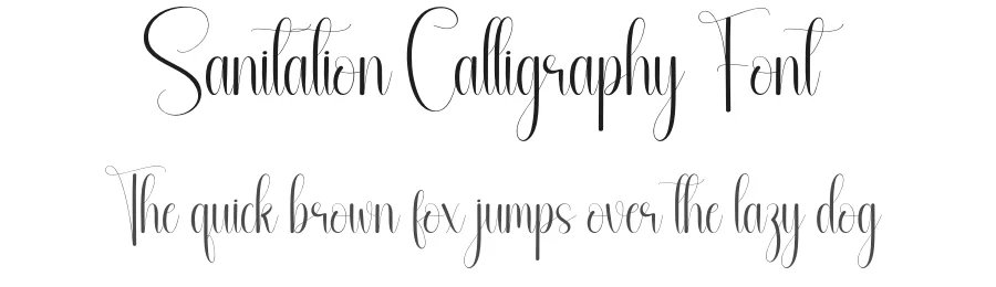 Sanitation Calligraphy Font by andikastudio — Script Handwritten Font