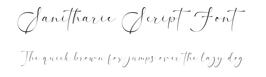 Sanitharie Script Font by imiftype — Script Handwritten Font