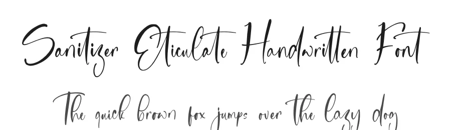 Sanitizer Eticulate Handwritten Font by stylishtype.co — Script Handwritten Font
