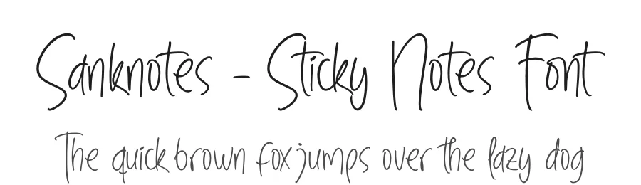 Sanknotes – Sticky Notes Font by stylishtype.co — Script Handwritten Font