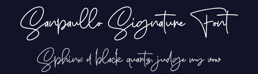 Sanpaullo Signature Font by Garisman Std — Script Handwritten Font — thumbnail 2
