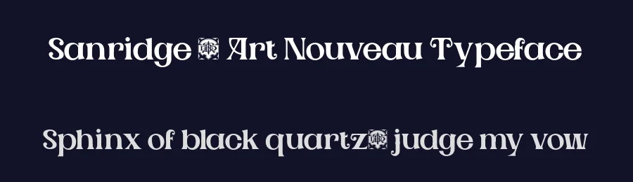 Sanridge – Art Nouveau Typeface by Artisan Template — Decorative Font — thumbnail 2