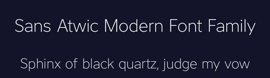 Sans Atwic Modern Font Family by Caron twice — Sans Serif Font — thumbnail 2