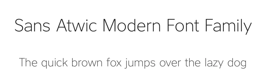 Sans Atwic Modern Font Family by Caron twice — Sans Serif Font