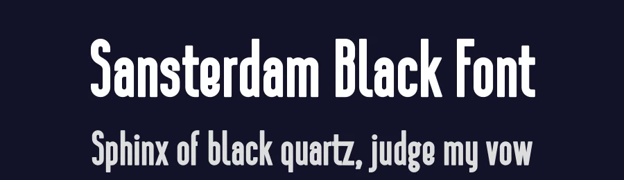 Sansterdam Black Font by NREY — Sans Serif Font — thumbnail 2