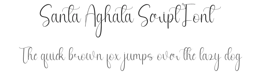 Santa Aghata Script Font by andikastudio — Script Handwritten Font