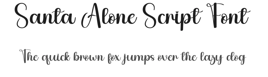 Santa Alone Script Font by andikastudio — Script Handwritten Font