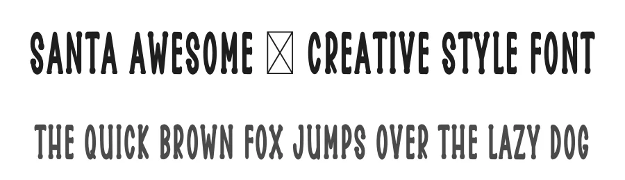 Santa Awesome – Creative Style Font by freshtypeink — Display Font