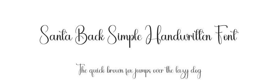 Santa Back Simple Handwritten Font by freshtypeink — Script Handwritten Font