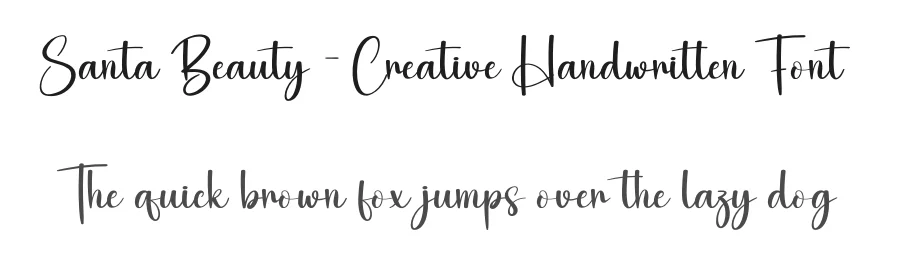 Santa Beauty – Creative Handwritten Font by creativeletter — Script Handwritten Font