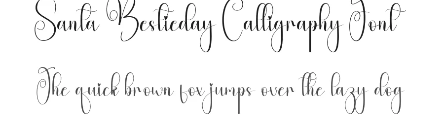 Santa Bestieday Calligraphy Font by andikastudio — Script Handwritten Font