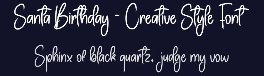 Santa Birthday – Creative Style Font by creativeletter — Script Handwritten Font — thumbnail 2