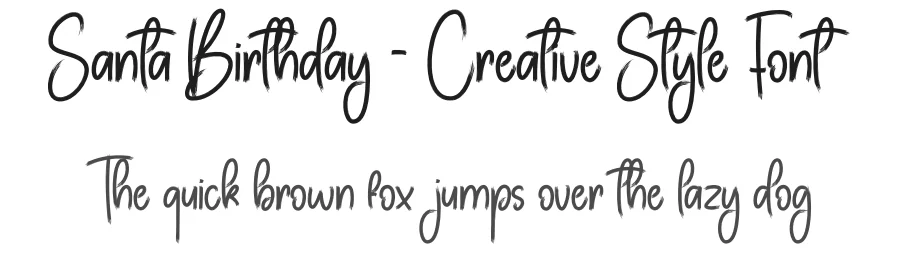 Santa Birthday – Creative Style Font by creativeletter — Script Handwritten Font