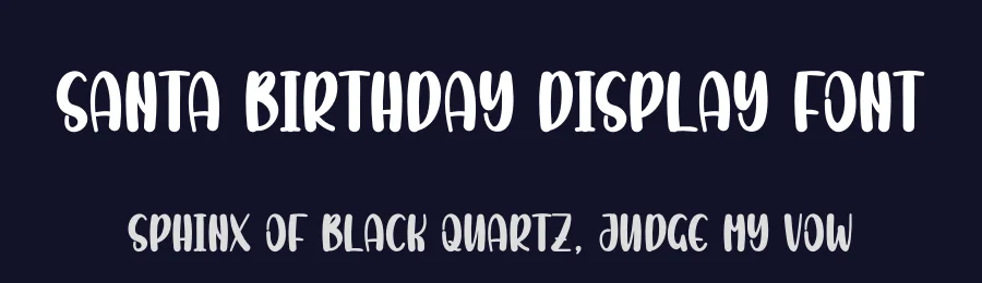 Santa Birthday Display Font by creativeletter — Display Font — thumbnail 2