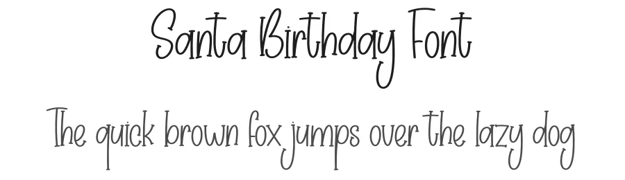 Santa Birthday Font by creativeletter — Script Handwritten Font