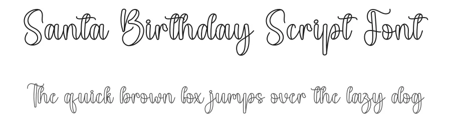 Santa Birthday Script Font by andikastudio — Script Handwritten Font