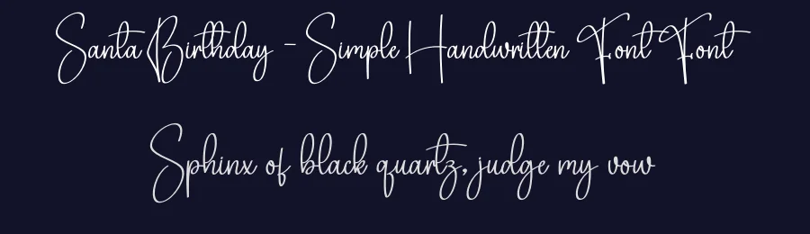 Santa Birthday – Simple Handwritten Font Font by creativeletter — Script Handwritten Font — thumbnail 2
