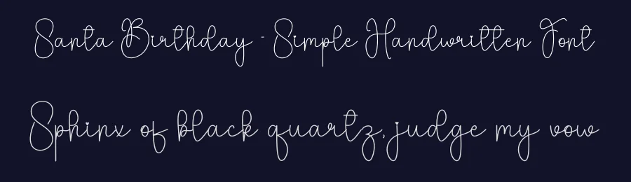 Santa Birthday – Simple Handwritten Font by creativeletter — Script Handwritten Font — thumbnail 2