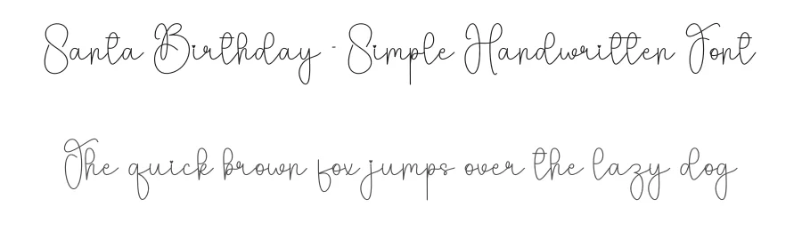 Santa Birthday – Simple Handwritten Font by creativeletter — Script Handwritten Font