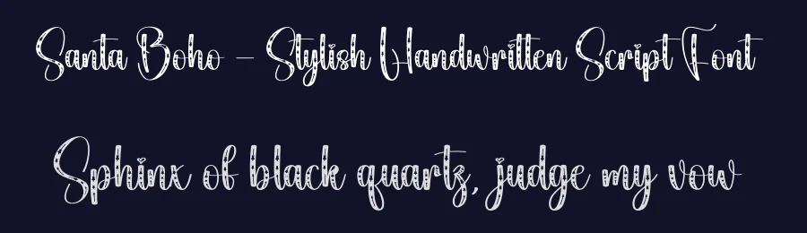 Santa Boho – Stylish Handwritten Script Font by creativeletter — Script Handwritten Font — thumbnail 2