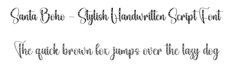 Santa Boho – Stylish Handwritten Script Font by creativeletter — Script Handwritten Font