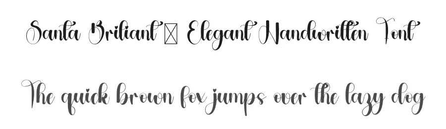 Santa Briliant – Elegant Handwritten Font by freshtypeink — Script Handwritten Font