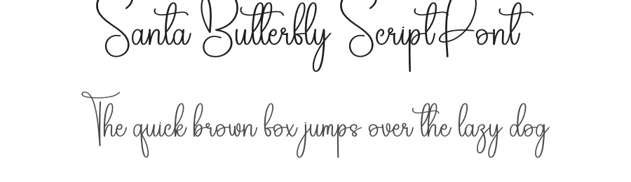 Santa Butterfly Script Font by creativeletter — Script Handwritten Font