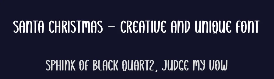Santa Christmas – Creative And Unique Font by creativeletter — Display Font — thumbnail 2