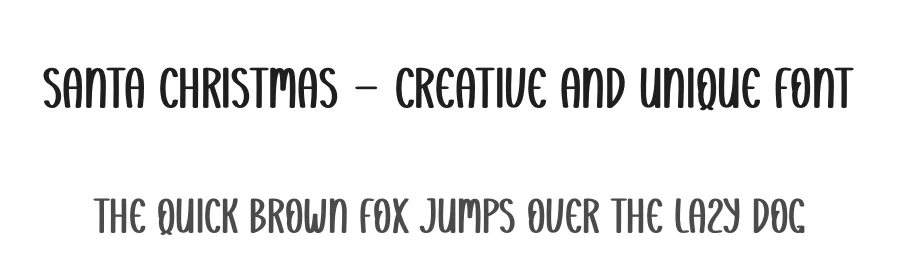 Santa Christmas – Creative And Unique Font by creativeletter — Display Font