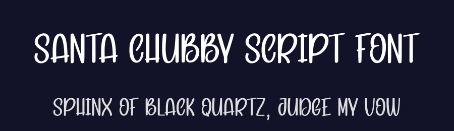Santa Chubby Script Font by creativeletter — Display Font — thumbnail 2