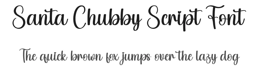 Santa Chubby Script Font by creativeletter — Script Handwritten Font