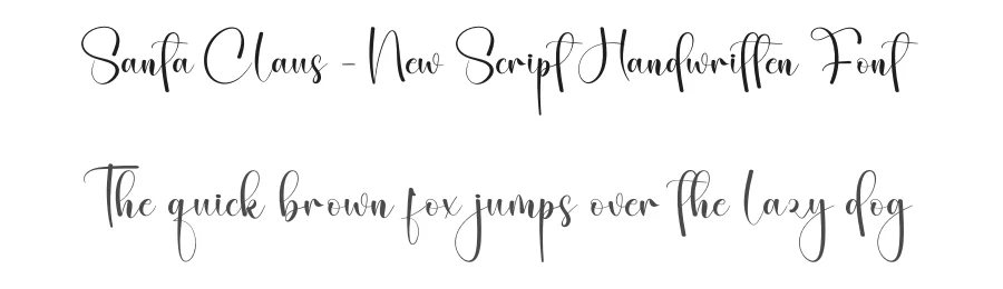 Santa Claus – New Script Handwritten Font by creativeletter — Script Handwritten Font