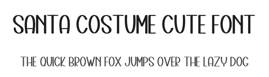 Santa Costume Cute Font by freshtypeink — Display Font