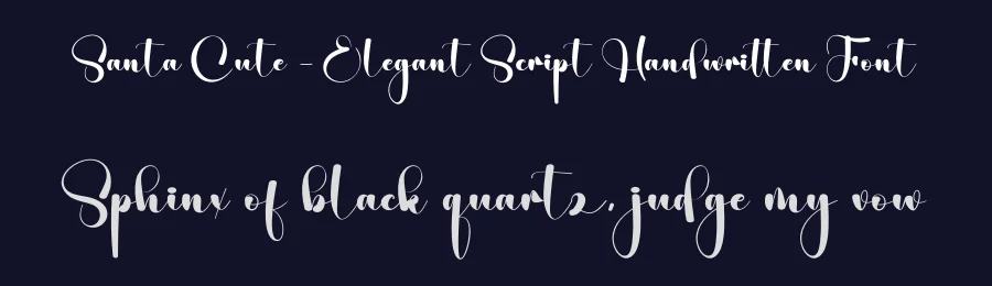 Santa Cute – Elegant Script Handwritten Font by creativeletter — Script Handwritten Font — thumbnail 2
