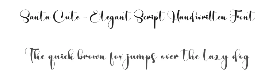 Santa Cute – Elegant Script Handwritten Font by creativeletter — Script Handwritten Font