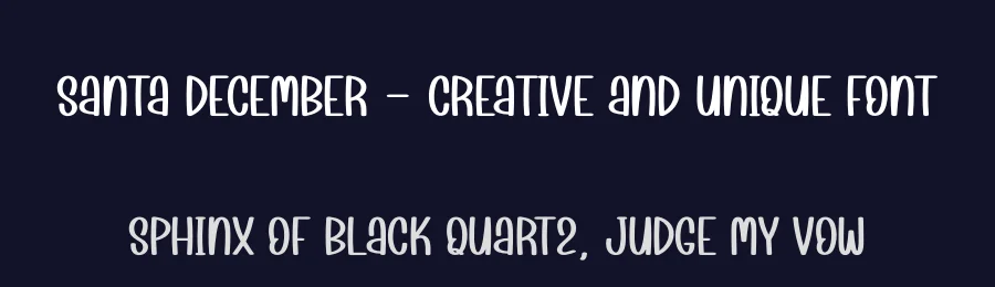 Santa December – Creative And Unique Font by creativeletter — Display Font — thumbnail 2