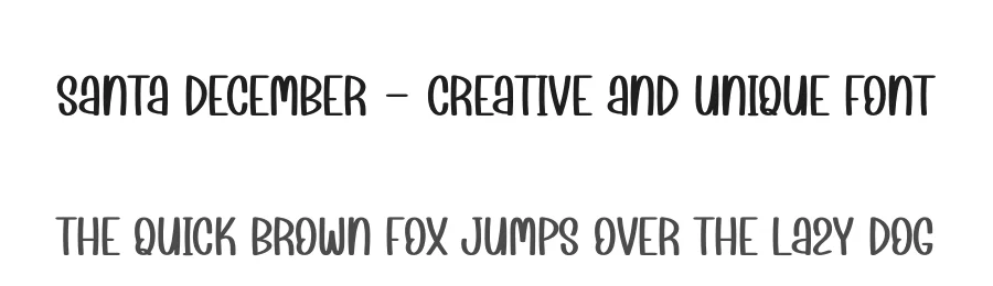 Santa December – Creative And Unique Font by creativeletter — Display Font